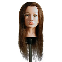 Marianna 24" Cosmetology Mannequin Head 100% Human Hair - Miss Barbara Brown