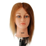 Celebrity 18" 4-Color Cosmetology Mannequin Head 100% Human Hair for Color Training - Tammie